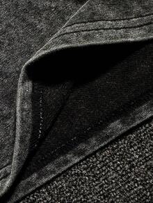 棉质复古“90 年代婴儿”字母印花夏季休闲女式圆领 T 恤 - 黑色 - 查看 5