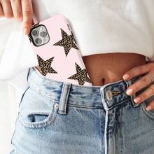 Una elegante funda para teléfono que no incluye cordón ni soporte Leopard Print Phone, Retro Animal Pattern Phone Protective Cover Suitable 17, 16e, 15, 14 Plus, 14 Pro, 13, 12, 11 Pro - Rosa - Ver 5