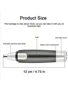 1 st elektrisk öronhals näshårstrimmer ögonbrynstrimmer redskap rakapparat klippare rakapparat man kvinna ren trimmer rakhyvel remover kit - Multifärgad - Visa 5