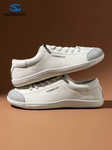 HOBIBEAR 宽鞋头极简赤足鞋，单绑带设计，男女通用，简约透气，舒适越野跑鞋，PU皮鞋面 - 淺灰色 - 查看 6