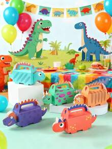 6 件 3D 恐龙迷你礼盒、生日派对礼品包装盒糖果盒、新奇礼品盒、婴儿淋浴装饰、生日装饰、生日礼物派对回礼、恐龙派对装饰