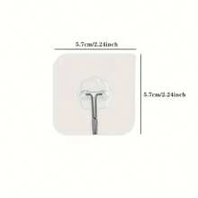 10pcs Transparent Suction Cup Hook-Strong Adhesive Wall Hook, Used In Kitchen, Bathroom And Practical Storage, Multi-Purpose Keys, Towels, Tableware, Kitchen Hooks, Practical Hooks