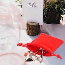 Velvet Gift Bags, 20 Pack 2.8 X 3.6 Inch Velvet Drawstring Jewelry Pouches Mini Gift Packaging Bag For Wedding Favor Party Birthday Festivals, Peacock Blue,2.8x3.6Inch,PeacockBlue - 孔雀藍 - 查看 6