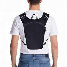 Classic Black & Gray Running Backpack, Hiking Hydration Pack - Black - View 2