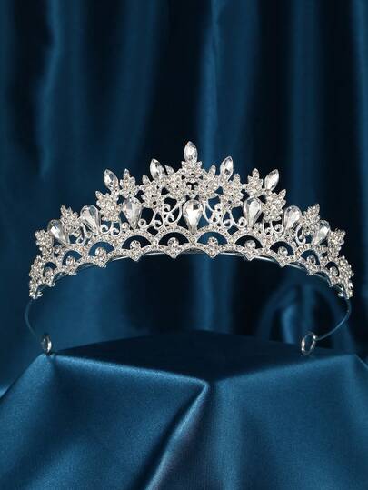 Vương miện và vương miện cài tóc pha lê phong cách Baroque, đính sequin, thích hợp cho các dịp trang trọng, phụ kiện tóc cô dâu, vương miện trang sức dành cho phụ nữ.