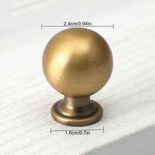 1pc Gold Single Hole Round Knob Hook Suitable For Cabinet - Multicolor - View 9