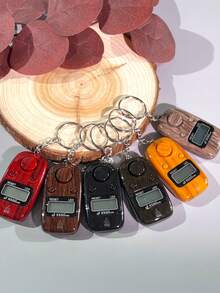 Portable Keychain Electronic Counter, Hundred Reminder With Light, LED Light Wooden Grain Counter, Convenient To Use, Suitable For Prayer Counting, Warehouse Counting, People Counting, Etc. - Multicolor - View 11