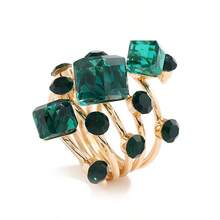 1pc Fashion Spring Ring, Elegant Ring Suitable For Everyday Wear - Green - View 3