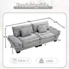 Sofas & Couches - Abu-abu Muda - View 2
