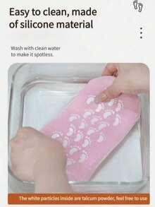 1双硅胶保湿舒缓袜，1套浮石高弹吸水压力袜套装，可重复使用的芦荟袜，夜间SPA袜，男女通用防滑凝胶后跟袜，适用于干燥肌肤、脚部干裂粗糙的皮肤，居家足部护理，可搭配您喜爱的乳液和面霜使用，母亲节礼物，多种组合可选 - 彩色 - 查看 5