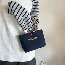 时尚小巧可爱包包 女士单肩包 手提包 刺绣帆布托特包 便携实用通勤女迷你手机包