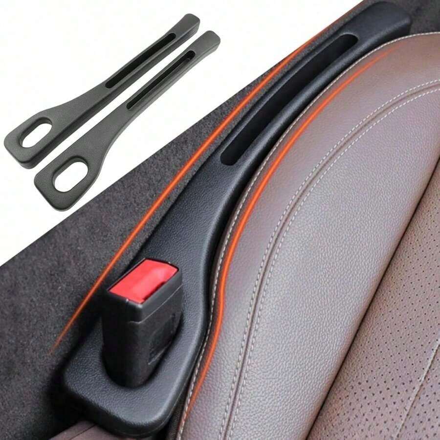 2 piezas Relleno del espacio entre el asiento y la consola, utilizado para evitar que se caigan objetos - Negro - Ver 1