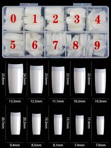 500pcs/Box Natural Transparent Ballet Shaped French Manicure Artificial Nail Tips - Multicolor - View 8