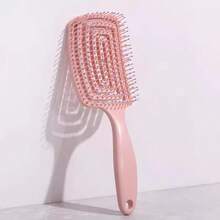 Detangler Hair Brush, Dry And Wet Vented Detangling Hair Brush For Women And Men, Ultra-Soft Nylon Bristles, Confort Paddle Curved Styling Hairbrush Daily Use Hair Comb For All Hair Types (Pink)) - Hồng - Xem 1