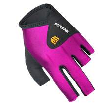 Billiard Gloves Table Tennis Three-Finger Open-Finger Touchscreen Breathable Wear-Resistant Comfortable Non-Slip Lightweight Single Glove - Bàn tay phải màu đen - Xem 4
