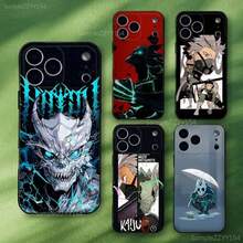 Funda de teléfono con diseño de Kaiju No 8 compatible con iPhone 17, 16, 15, 14, 13, 12, Pro, Max, Plus, E, SE4, Air, Mini, de color negro y material suave - Z1 - Ver 3
