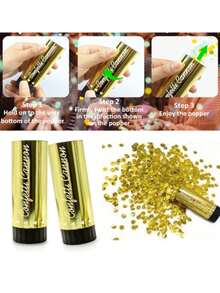 3pcs Colorful Paper Confetti Poppers, Confetti Poppers, Confetti Poppers, Birthday Confetti, Party Decorations And Gifts, Birthday Decorations, Wedding Decorations (Suitable For Weddings, Engagements, Birthdays, Graduations, Anniversaries, Games, New Year, Etc.)