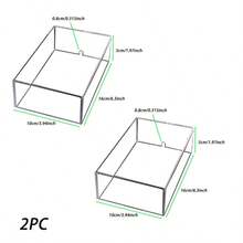 1个亚克力透明极简小方鼠标垫收纳盒，也可收纳钢笔、橡皮、胶带等，透明材质，可贴贴纸定制，个性化笔袋，实用便捷。 - 透明 - 查看 14