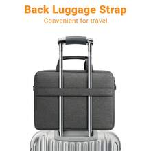 TECOOL 适用于14-17.3英寸华硕、惠普及其他品牌笔记本电脑的加厚肩带笔记本电脑包，防水防震，深灰色。 - 深灰色 - 查看 6