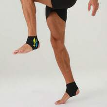 1 Paar elastische Sport Knöchelstütze - Herren & Damen - für Laufen, Basketball, Fitness, Alltag, Leben, Gym Zubehör - Blaugrüne Sport-Knöchelbandage mit schwarzer Basis - Übersicht 12