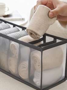 1件/3件套内衣收纳盒、袜子整理盒、文胸内裤抽屉分隔格、衣柜整理盒、家居必备3件套 - 彩色 - 查看 8