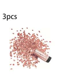3pcs Colorful Paper Confetti Poppers, Multicolor Paper Confetti Hand-Held Twist Poppers, Party Decorations For Graduation, Wedding, Birthday, Gender Reveal, New Year, Mother's Day, Graduation Ceremony And Other Occasions - Rose Gold - View 6