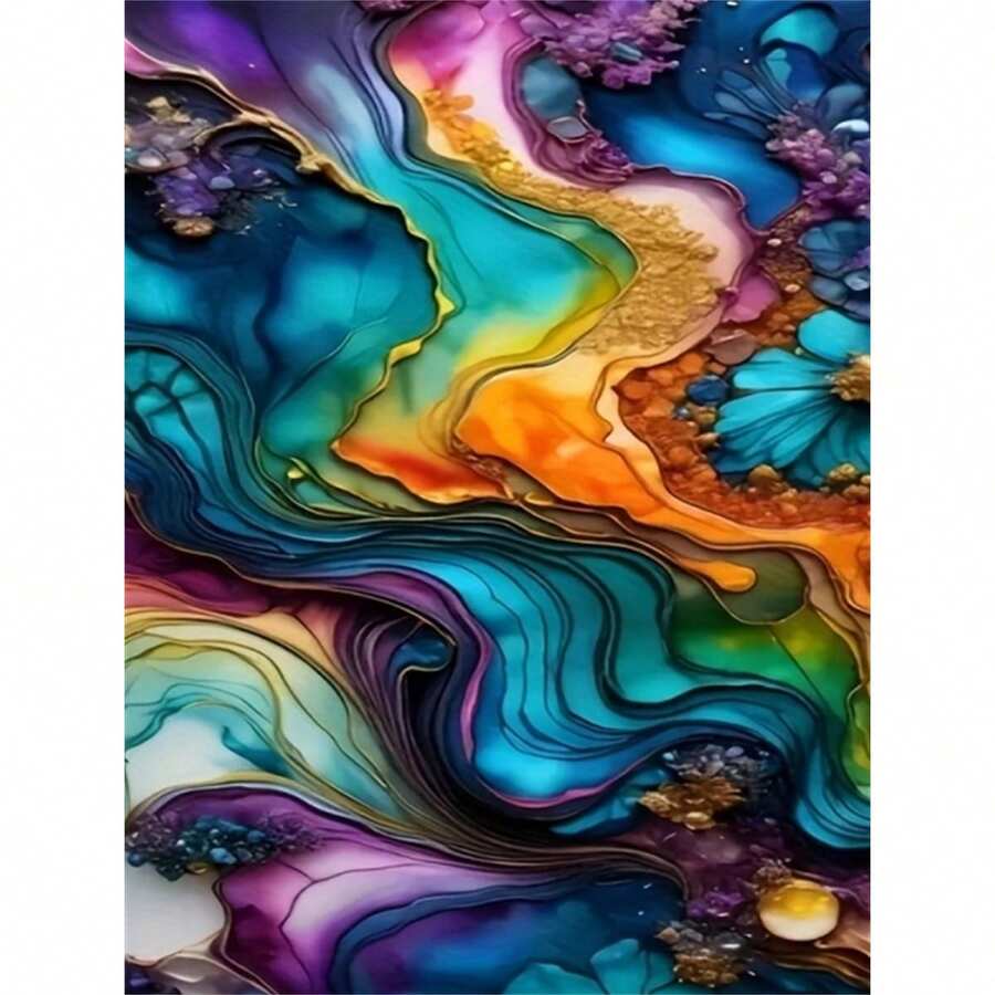 DIY Princess Diamond Painting Kit For Adult Beginners; 5D Beautiful Fairy Diamond Painting Kit; DIY Round Stone Flower Diamond Art Kit For Homeoration; - 彩色 - 查看 1