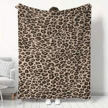 1 pătură de flanel cu imprimeu leopard la modă - moale, caldă, elegantă, potrivită pentru somn la birou, canapea, călătorii, camping, toate anotimpurile, poliester ușor, lavabilă la mașină, textură modernă de leopard, flanel leopard, cadou excelent pentru toate ocaziile - Multicolor - Vizualizare 13