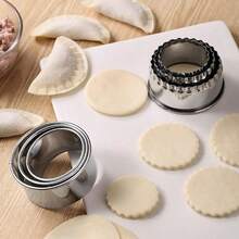 Biscuit Cutters Set Round Cookie Cutters Stainless Steel Dumpling Cutters Cake Pastry Cutters Scone Cutters Molds For Cooking Baking 3Pcs Plain Edge - 3 chiếc PlainEdge - Xem 2