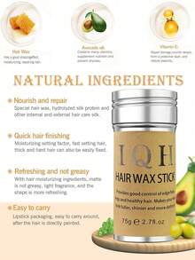 11件套美发造型梳套装，包括：1把用于梳理发际线的鬃毛梳、1把用于保持发际线顺滑的边缘梳、1把用于分缝造型的尖尾梳、4个透气性良好的高清假发帽、2根用于固定发际线的松紧带、2个用于编发的编发器。 - 75g - 查看 9