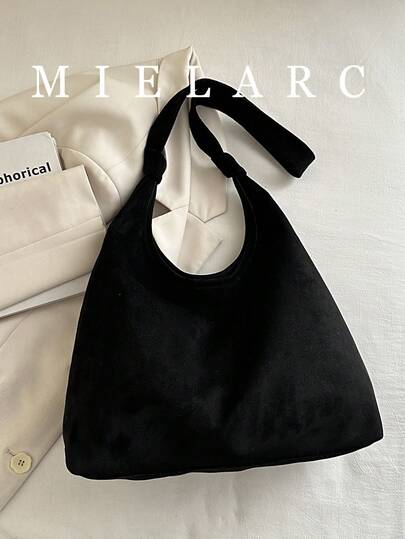 大容量加厚绒面革手提包套装，2025新款韩版时尚高端休闲百搭母子两件套单肩通勤购物袋