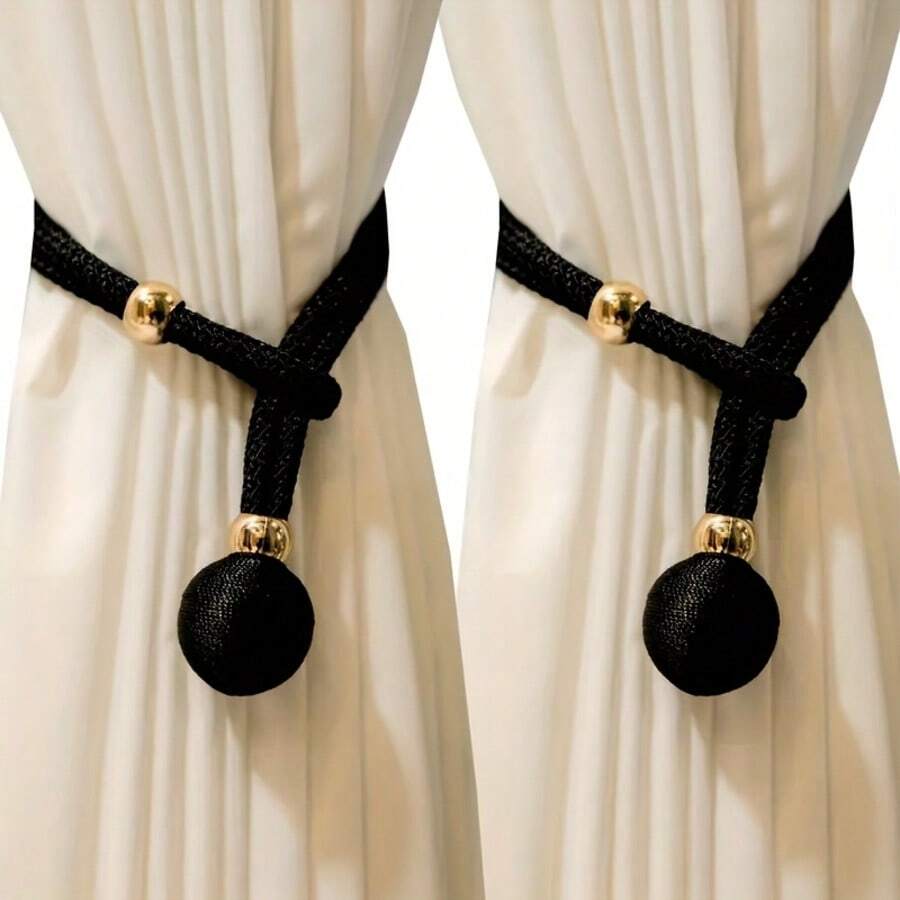 Window Curtain Tie Set Of 2 With Adjuster For Wall Curtain Fixing, Curtain Back Strap, Curtain Pull Back, Curtain Hook, Curtain Tie, Multi-Color Curtains
