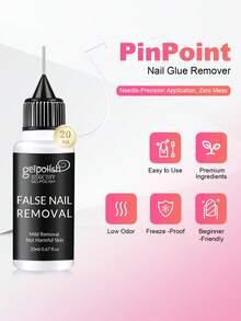 20ml Gel Nail Polish Remover, Super Strength To Remove Glitter And Dark Nail Polish, Preservative-Free, Suitable For Nails | Acetone Nail Polish Remover, Can Remove Gel, Acrylic And Dip Powder Nail Polish - Clear - View 3