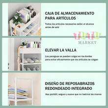 Estante De Almacenamiento Para El Suelo De La Cocina, Carrito Organizador, Estante De Almacenamiento Multicapa Para Sala De Estar, Dormitorio, Estante Con Ruedas, Coche Para Aperitivos, Multifuncional De 4 Capas, El Estante Superior Se Puede Utilizar Para Guardar Objetos, Mientras Que Los Tres Estantes Inferiores Se Pueden Utilizar Para Guardar Zapatos, Carrito De Almacenamiento Multiusos Para La Cocina Con Ruedas, Organizador De Especias, Utensilios Y Alimentos, CamióN De Aperitivos, Estante, Estante De La Sala De Estar Y La Cocina, Estante MóVil, Carrito (Blanco, Negro) - Blanco - Ver 5