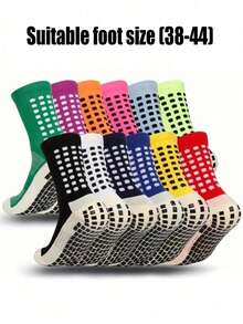 1/4/6 Đôi Tất bóng đá chống trượt cho nam, Tất thể thao thể thao chống trượt cho bóng đá và bóng rổ 8 chiếc/12 chiếc - Nhiều màu - Xem 2