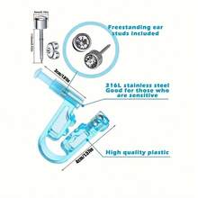 4/9/17pcs Ear Piercing Master Kit - Studs With Disposable Safety Crystal Earring Piercer Machine, Nose Lip Body Jewelry Piercing Tool, Disposable Ear Piercing Gun For Household Use, Easy To Operate And Clean