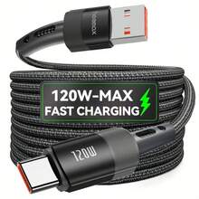 120W Max Fast Charging Cable USB-A To Type C Cable For S24 S23 Ultra S22 S21 USB C Cable For Honor Type C Cable Compatible With IPhone 15/16 - Multicolor - View 8