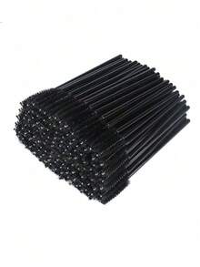 100pcs 50pcs Disposable Mascara Extension Brush Sets - Eyebrow Applicator, Black, Nylon Brush, ABS Plastic Handle, Fragrance Free - Multicolor - View 9