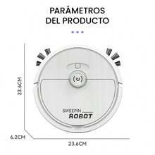 Robot limpiador 3 en 1: aspiradora y trapeador, succión potente, 60 min de autonomía, delgado, bajo nivel de ruido, ideal para pelo de mascotas, suelos duros y limpieza diaria, cambio automático de dirección al encontrar obstáculos - barrido aleatorio, batería de litio de 400 mAh, carga por USB, limpiador de pelo de mascotas - Multicolor - Ver 7
