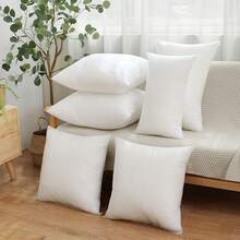 1个/2个/3个白色枕芯，多种尺寸枕垫，超柔软纤维填充，方形装饰枕，简约时尚，适合家居装饰、客厅沙发、卧室、户外/情人节/母亲节装饰。 - 白色 - 查看 2