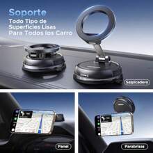 Soporte de Teléfono Magnético al Vacío Soporte de Teléfono para Coche con Adsorción al Vacío Giratorio 360° Soporte para Celular de 22 x N55 Compatible con Todos los Celular - como en la foto - Ver 5