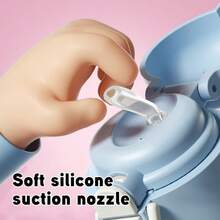 1pc 500ml Stainless Steel Insulated, Spring-Loaded, Dual-Drink Mug Features A Cute Cartoon Print, Making It Fun, Exquisite, And Suitable For Everyday Drinking Needs. It's Suitable For Various Scenarios Including Office, Home, Travel, And Outdoor Activities, And Is Perfect For Personal Use, As A Gift, Birthday Present, Or Holiday Present. It Keeps Drinks Hot Or Cold.