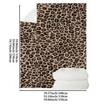 1 pătură de flanel cu imprimeu leopard la modă - moale, caldă, elegantă, potrivită pentru somn la birou, canapea, călătorii, camping, toate anotimpurile, poliester ușor, lavabilă la mașină, textură modernă de leopard, flanel leopard, cadou excelent pentru toate ocaziile - Multicolor - Vizualizare 3