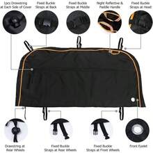 Bike Cover For Transport On Rack 600D Oxford Heavy Duty Waterproof Bike Bicycle For 2 Bikes On Rear Bike Rack Bicycle Cover For Transportation With Lock-Holes Storage Bag