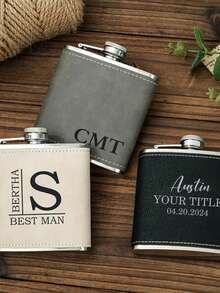 Spersonalizowana skórzana piersiówka, prezent dla drużby, najlepszy prezent dla mężczyzny, skórzana piersiówka, spersonalizowana grawerowana piersiówka dla drużby, piersiówka ślubna, grawerowany prezent dla taty, prezent dla pana młodego, prezent dla chłopaka, prezent dla męża, wyjątkowy prezent na zaręczyny dla drużby na ślub i wieczór kawalerski, prezent na Dzień Ojca, wielofunkcyjny, dekoracyjny, wielokrotnego użytku, elegancki, modny, wysokiej jakości, kolorowy, nowoczesny, spersonalizowany, niepowtarzalny, spersonalizowana piersiówka, ciepła atmosfera - Wielokolorowe - Zobacz 5