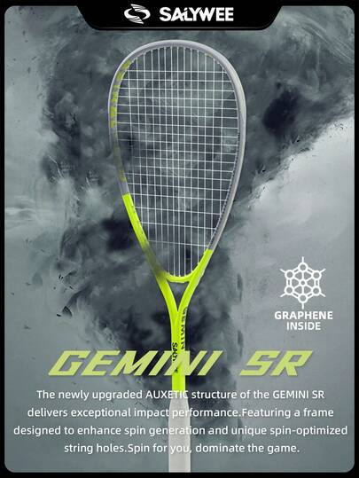 SALYWEE Carbon Fiber Squash Racket, Ultra-Light, 14/19 Wire Bed For Enhanced Control – Ideal For Beginners, Holidays Gift For Squash Players, Sleek Racquet Design, Carbon Fiber Racket With Free Bag