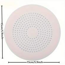 1-Piece Silicone Hair Filter Shower Drain Cover With Suction Cup, Round Bathtub And Sink Drain Protector - Anti-Clogging Bathroom/Kitchen Drain Cover, Easy To Install, Suitable For Smooth Tile Surfaces, Suitable For Drains Below 5.9inch Mm, Black (Non-Deformable And Easy To Clean), Bathroom Drain Cover, Bathtub Drain Check Valve, Used To Cover Shower Drain Hair Collector, Bathroom Drain Cover, Household Cleaning, Home Maintenance - Trắng - Xem 3