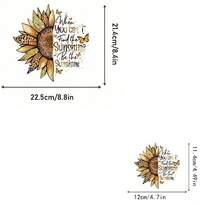 1/2/3pcs Sunflower Butterfly Pastoral Iron On Transfers Patches Heat Transfer Iron Patches Heat Transfer Stickers For DIY Art Craft Clothing Fabric Decor - Multicolor - View 3