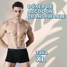 Bóxer de algodón para hombre, ropa interior - Verde - Ver 3