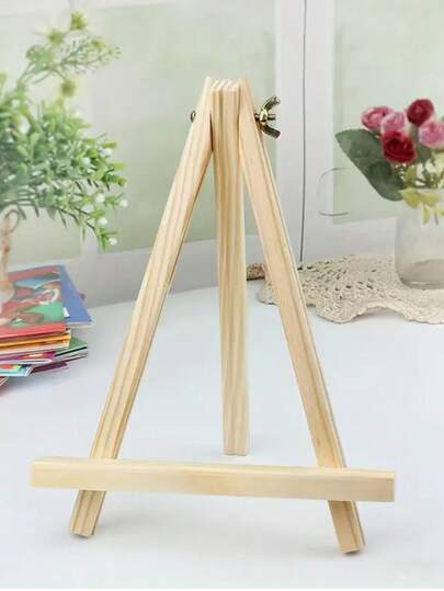 5pcs Adjustable Multi Functional Wooden Picture Stand - Rural Style Display Small Picture Stand, Suitable For Artworks, Paintings, Cards, And Postcards - Ideal For Home, School, Studio Decoration, And Office Use